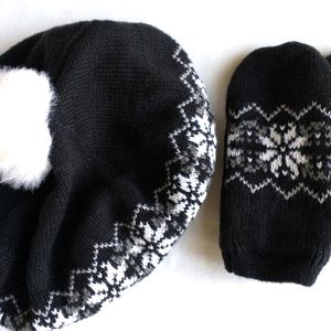 Janie & Jack Hat & Mittens Set